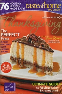 TASTE OF HOME HOLIDAY October 2010 76 Thanksgiving Recipes Turtle Cheesecake - Picture 1 of 4