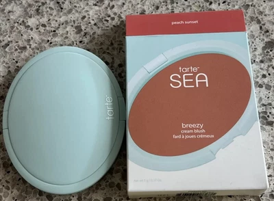 TARTE Sea Breezy Cream Blush PEACH SUNSET (Peachy Pink) ~ Full Size 0.17oz / 5g - Image 1 of 4