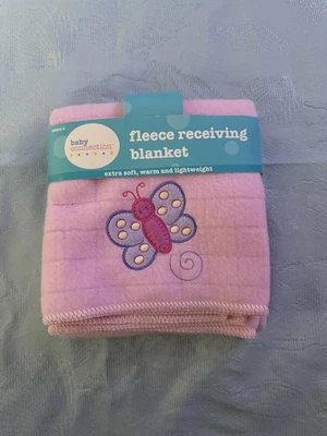 Флисовое одеяло для приема Baby Connection розовая бабочка - Изображение 1 из 3