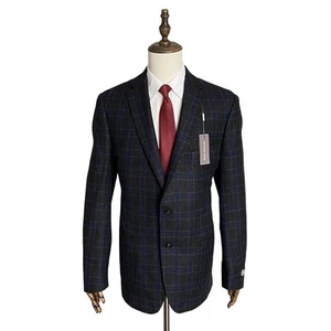 Michael Kors Men's 46 Long Sport Coat Classic Fit Wool Blend Charcoal & Navy NEW - Picture 1 of 9
