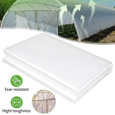 MARKENLOS Polyethylenfolie Transparent Gewächshausfolie Reißfest Gartenfolie 2 x 10 m