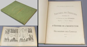 ARCHITECTURE ATLAS with 42 large format plates 1903 by Captain Rabozee FRANCE - Picture 1 of 13