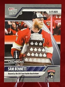 2024-25 NHL TOPPS NOW® Sticker 🏒 Sam Bennett  208  Florida Panthers Conn Smythe - Picture 1 of 2
