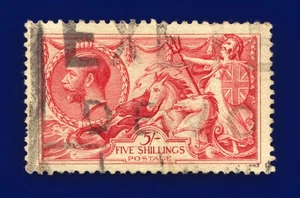 1918 SG416 5s Rosa Pálida-Carmine BW N68 (2) Exeter GU Cat £180 lata - Imagen 1 de 3