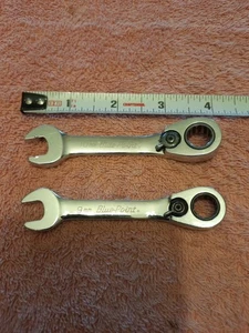 Blue Point By Snap On Tools 9 And 10 Mm Ratchet Reversible Wrenches Stubby - Picture 1 of 10