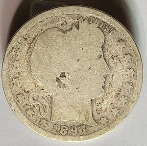 1897 P Philadelphia Mint Barber Quarter - Picture 1 of 2