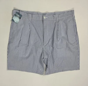 Jos A Bank Herren Shorts 42x9 Neu mit Etikett blau gestreift Seersucker bleibt cool Bermuda - Bild 1 von 9