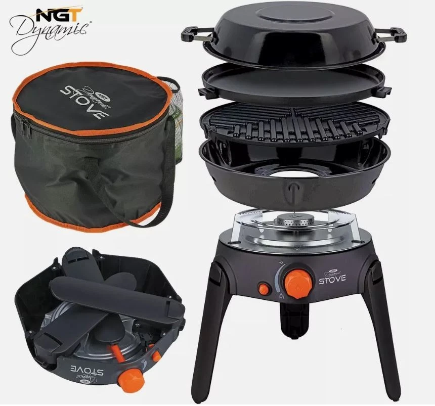 NGT Gas Stove Cooking Station Dynamic Portable Camping Cooker Carp Fishing