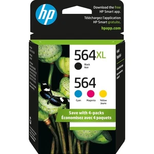 HP 564XL noir haut rendement et 564 cyan magenta 1989983 - Photo 1/9