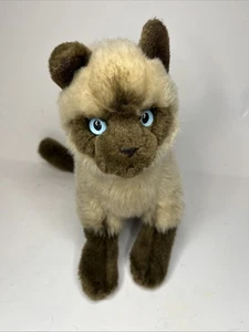 GANZ Webkinz Retired Plush Siamese Cat Brown Blue Eyes WKS1034 NO CODE - Picture 1 of 10