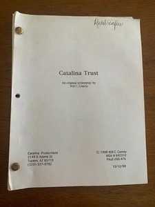 1998 Cast Shooting Script CATALINA TRUST John Shea-Jay Harrington-Erica Shaffer - Picture 1 of 4