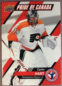 2020-21 Upper Deck NHCD Pride Of Canada #CAN-8 Carter Hart Philadelphia Flyers - Picture 1 of 1