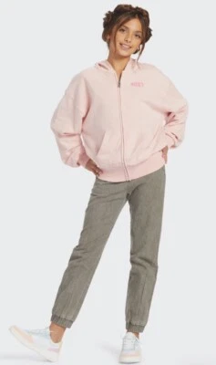 Roxy большой девочек лучше ошибка графический молнии толстовка с капюшоном розовый размер XXL/16 $65 - Изображение 1 из 4
