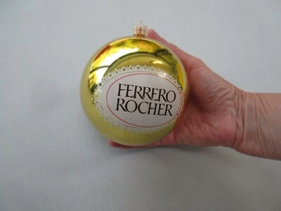 8 gold plastic Ferrero Rocher large Christmas tree baubles decorations x 8 - Image 1 of 3