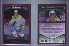 2021 Parkhurst Prominent Prospects Red Autos /10 Philip Tomasino Rookie Auto RC