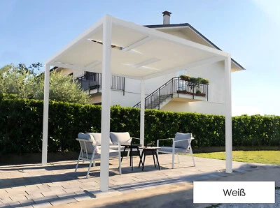 Ximax Aluminium Überdachung Pergola Garten Pavillon Verona Sonnensegel 3x3m Weiß - Bild 1 von 4