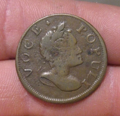 EE. UU. - 1760 Hibernia - Voce Populi 1/2 centavo - escaso Foto 1 de 2