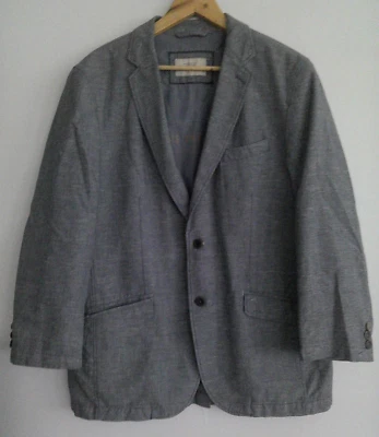Blazer Camel Active para hombre azul a cuadros de viaje con muesca de un solo pecho forrado con solapa Foto 1 de 4
