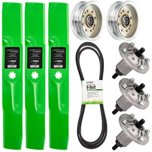 Deck Rebuild Kit Blade Spindle Belt Idler for John Deere D170 LA175 E180 54 inch - Picture 1 of 9