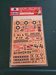 ESCI 1/72 Scale LTV Vought F-8 Crusader Decal Package Sealed - Picture 1 of 2