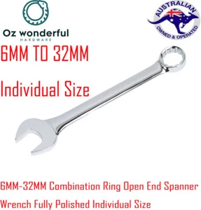 6MM-32MM Combination Ring Open End Spanner Wrench Fully Polished Individual Size - Picture 1 of 5