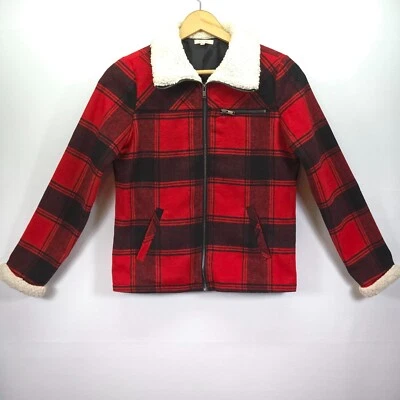 Куртка женская Maurices Sherpa Trim Chore Jacket XS Buffalo клетчатая Lumberjack на молнии - Изображение 1 из 4