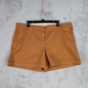 J. Crew Shorts Damengröße 18 braun khaki Chino Stretch Canvas adrett klassisch - Bild 1 von 10
