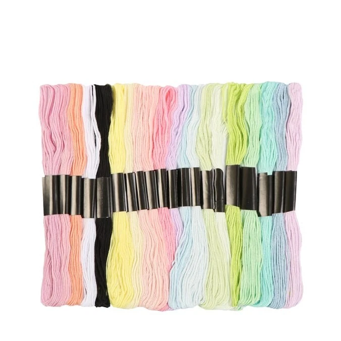 100% Cotton Embroidery Thread Bundles 20 pack in Various Colour Shades pASTELS - Image 1 of 1