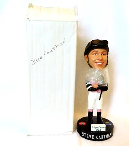 Steve Cauthen Bobblehead Horse Jockey 1978 Triple Crown Kentucky Derby Turfway - Bild 1 von 8