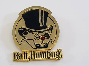 Vintage Christmas Holiday  Brooch Pin BAH HUMBUG!! For REPAIR  - Picture 1 of 3