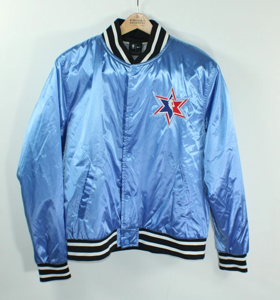 Chaqueta Nike NBA All Star Game Auténtica Azul Satinado Talla XL Foto 1 de 4
