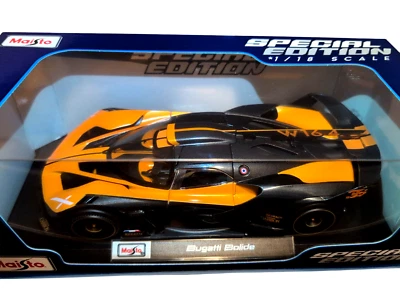 Maisto Edición Especial 1:18 Modelo Diecast Bugatti Bolide en Caja | Naranja y Negro Foto 1 de 4