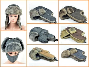 Faux Fur Ear Flap Hat Cap Winter Ski Trooper Trapper Hunting Soft Warm Men Women - Picture 1 of 46