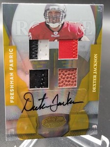 2008 Certified GOLD Freshman Fabric Rookie Card Auto PRIME Dexter Jackson 3/25