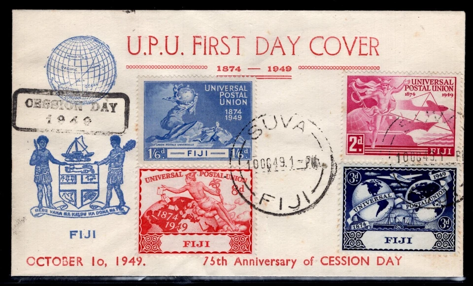 Fiji, Cover, FDC, Universal Postal Union UPU 1949. x46326 - Image 1 of 1