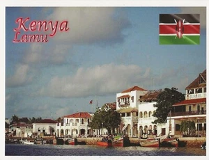 Postcard Africa Kenya Lamu Town Sea Front MINT Unused - Picture 1 of 1