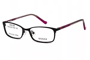 100 x GUESS Mujer GU 91553 005 Negro Rosa Marco Rectangular Anteojos 48mm - Imagen 1 de 3