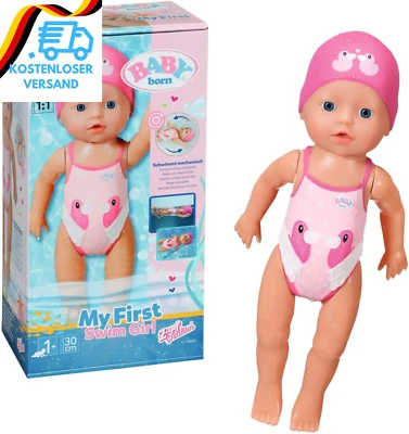BESUCHE DEN BABY BORN-STORE BABY Born My First Swim Girl, Aufzieh-Badepuppe, Wasserfest, Funktioniert Ohne B