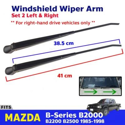 Windshield Wiper Arm L+R Fits Mazda B-Series B2000 B2200 Pickup 1985-98 RHD Only - Image 1 of 4