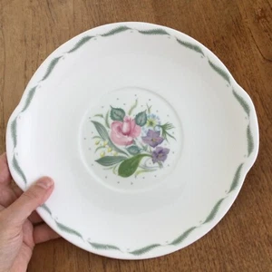Susie Cooper ‘Fragrance’ Cake Plate Round with handle shapes. Floral rose ferns - Picture 1 of 5