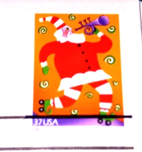 Christmas 2003 Holiday Music Makers Santa with Trumpet - Gold Replicas C BELOW - Picture 1 of 4