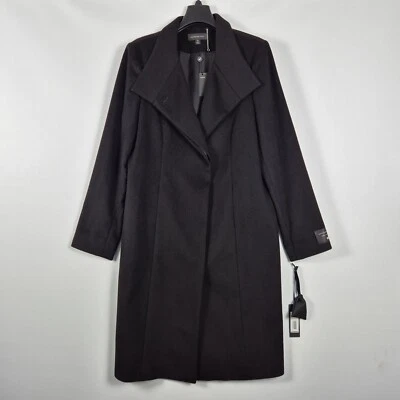 Katherine Kelly Women's Coat Size 12 Cashmere Black Luxury Long Coat $1199 - Image 1 of 4