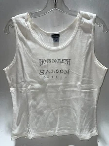 CAMISETA SIN MANGAS Hanes Silver For Her HOG'S BREATH SALOON DESTIN, FL Motocicleta Talla XL - Imagen 1 de 3