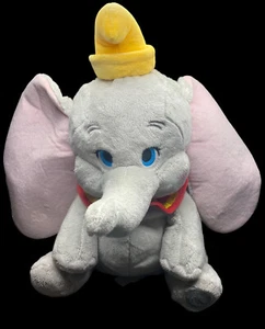 Disney Store Dumbo Plush Elephant Embroidered Eyes Flying Big Ears Circus Collar - Picture 1 of 8