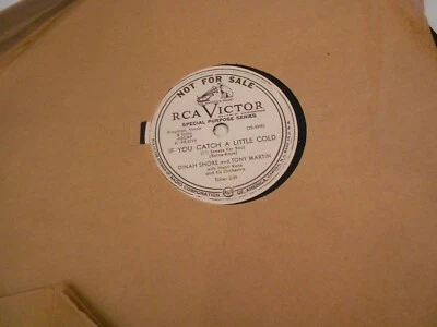 DINAH SHORE/TONY MARTIN NOT FOR SALE RCA 78 RPM MANHATTAN --VINYL VG+ - Image 1 of 3