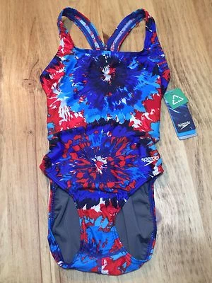 SPEEDO BURST DROP BACK POWERFLEX ECO TRAJE DE BAÑO PARA MUJER TALLA 26 CORTE CARRERAS NUEVO CON ETIQUETAS Foto 1 de 4