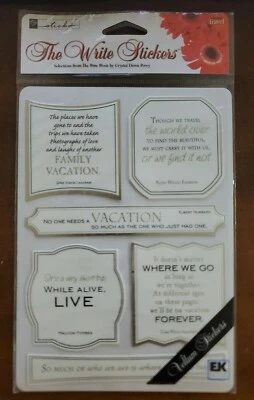 Pegatinas EK Success Sticko The Write VIAJES, NIP, vacaciones, viajes temáticos Foto 1 de 4