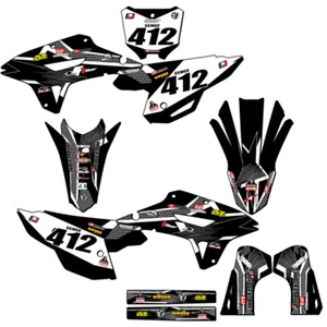 2022-2024 CRF 250 RX PODIUM Black Senge Graphics Kit compatible con Honda - Imagen 1 de 10