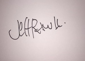 JEFF RAWLE SIGNED 6X4 WHITE CARD TV AUTOGRAPH HOLLYOAKS & DOC MARTIN