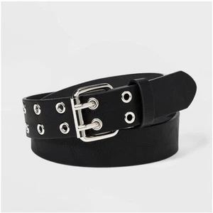 Art Class Girls Belt Size Medium Black With Silver Grommets NEW - Picture 1 of 5